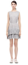 NWT Women&#39;s Rebecca Taylor Sleeveless Gray Linen Jersey Dress Sz Large - £66.18 GBP