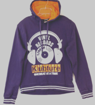 $35 UMM Underground Music Movement Women Vinyl Records Purple Pullover H... - £9.07 GBP