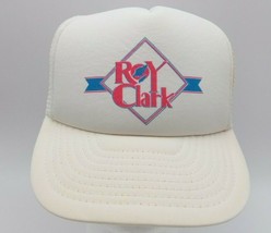 Vintage Country Music Roy Clark White Mesh Trucker Snapback Hat Cap SanSun - £9.58 GBP