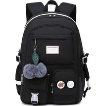 Backpack For Girls , Cute College Bookbag Black School Bag For Elementary School - £36.37 GBP