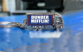 The Office TV Show Dunder Mifflin Truck Metal Keychain Keyring - £9.85 GBP