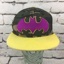Batman The Dark Night Unisex Hat Purple Yellow Camo Fitted Flat Bill Bal... - $19.79
