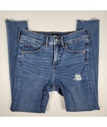 Express Womens Jeans Size 0R Legging Skinny Mid Rise Medium Wash Blue Denim - £13.34 GBP