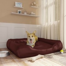 Dog Bed Brown 120x100x27 cm Faux Leather - £44.06 GBP