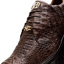 Kratos Genuine Caiman Crocodile Fashion Sneaker Brown image 3
