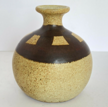 1985 Vintage Handmade Stoneware Vase Weed Pot Studio Art Pottery 5&quot; Tall... - £31.41 GBP