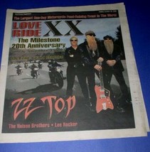 ZZ TOP LOVE RIDE XX NEWSPAPER SUPPLEMENT VINTAGE 2003 - $24.99