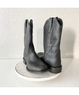 Lane Mens Black Cowboy Boots 9 D Genuine Leather Western Casual Square Toe - $312.28 CAD