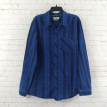Magellan Shirt  Mens XL Blue Plaid Long Sleeve Classic Fit Adventure Gea... - £12.59 GBP