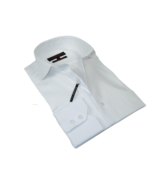Men&#39;s Axxess Turkey Shirt 100% Egyptian Cotton High Collar 224-03 White ... - £49.63 GBP