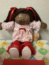 Vintage Cabbage Patch Kid Girl African American Head Mold #3 Brown Hair &amp; Eyes - £164.37 GBP