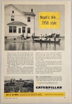1958 Print Ad Caterpillar CAT Crawler Tractors Flooded Farm Watershed Program - $20.44