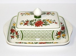 Villeroy &amp; Boch Summer Day 2-Piece Covered Butter Dish, W. Germany - $59.95