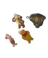 Vintage Disney Charms Winnie the Pooh Enamel Tigger Eeyore Piglet 90s - £15.52 GBP