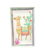 Llama Cactus Melamine Heavy Plastic Colorful Plate 7.75 x 4.75&quot; - $4.94