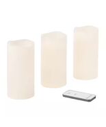 Set of 3 Hampton Bay Battery-Operated Outdoor Resin Candles with Remote ... - €16,83 EUR
