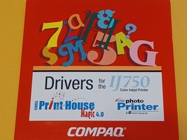 Compaq IJ750 Printer Software, User's Guide, Quick Start- PC Windows- PrintHouse - $7.90
