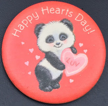 Hallmark Panda Valentine’s Day Pin Button 1982 Vintage Heart 80s - $12.95