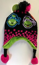 Teenage Mutant Ninja Turtles GIRL&#39;S Pixel Beanie Knit Hat - NEW - Holiday Gift! - £7.94 GBP