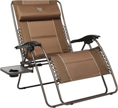 TIMBER RIDGE XXL Oversized Zero Gravity Chair, Full Padded Patio Lounger, Brown - £127.43 GBP