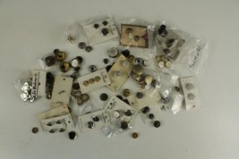 Vintage Sewing Lot Variety Estate Buttons Metal Rhinestone La Mode La Pe... - $24.64