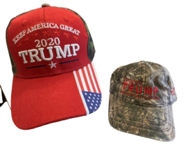 Hats 2 Donald Trump 2020 Keep &amp; Making America Great Camo Adjustable Caps - £18.16 GBP