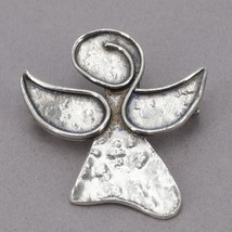 Retired Silpada Hammered Sterling Watch Over Me Guardian Angel Pin Pendant I1842 - $24.95