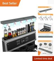 30-Inch Silicone Magnetic Stove Top Shelf - Stylish Spice Organization - $50.44
