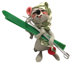 Annalee Mobilitee Doll Winter Mouse Ski 1971 Skiing 7&quot; Vintage Very Rare - £16.92 GBP