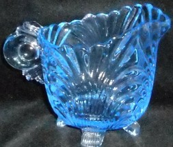 Cambridge Glass Blue Caprice Pattern Creamer And Sugar - £18.67 GBP