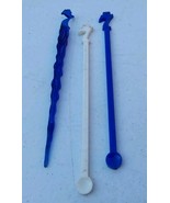 Seagrams 7 Crown Whiskey Drink Stirrers Cocktail Plastic 3pc Barware Vin... - $14.66