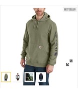 CARHARTT Pullover Hoodie TS0288-M Mens XL TALL Loose Fit Midweight LOGO ... - $64.96 CAD