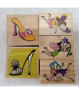 Rubber Stamps Lot of 5 Craft Supplies Ferries Shoes Sandals Heels Butterfly - $395.71 MXN