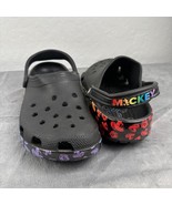 Crocs Shoes Mens 10 Womens 12 Disney Rainbow Pride Mickey Black Clogs - $84.79 CAD