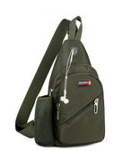 1 Pcs Green Cross Shoulder Men Travel Sling Bag with Bottle Pocket - £18.83 GBP