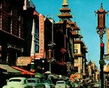Chinatown Street View Signs Cars San Francisco California CA Vtg Chrome ... - £2.30 GBP