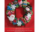 Bucilla Felt Applique Wall Hanging Wreath Kit, 15 by 15-Inch, 86363 Chri... - £17.23 GBP
