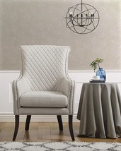 Lexicon Windsor Fabric Accent Chair, Beige - £306.08 GBP