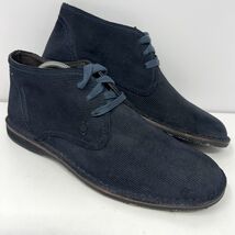 John Varvatos Star USA Men’s Hipster Chukka Boot Sz 8 M Navy Striped Sue... - $49.45