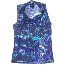 Mossimo Sleeveless Top Knit Size Medium M  Marble Print in Purple Turquoise Blue - £7.09 GBP
