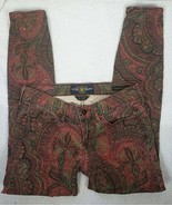 Lucky Brand Charlie Velvety Soft Paisley Print Skinny Ankle Stretch Jean... - $1,128.38 MXN