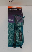 Foster Grant Women’s Reading Glasses +2.50 Teal Crystal Vision w/ Case New - $14.80