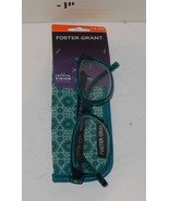 Foster Grant Women’s Reading Glasses +2.50 Teal Crystal Vision w/ Case New - $14.80