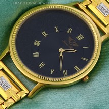 Brand New Designer Exclusive 22K 916% Gold Mens Man wrist Watch CZ Studded 26 - £7,714.34 GBP