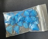 Deep Turquoise Triangle Swirl Beads 1.5 cm long  Ocean Blue - $14.01