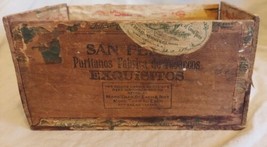 San Felice Wooden Cigar Box Martin Bros Co Waterloo, IA - £18.67 GBP