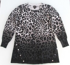 JM Collection Women&#39;s Animal Print Tunic Sweater Size Small - $16.50