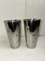 (2) 30oz Stainless Steel Milkshake Malt Blender Cup Commercial Grade Immersion - £23.57 GBP