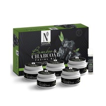 NutriGlow Naturals Bamboo &amp; Activated Charcoal Facial Kit (8.8 Oz + 0.3 ... - £32.20 GBP
