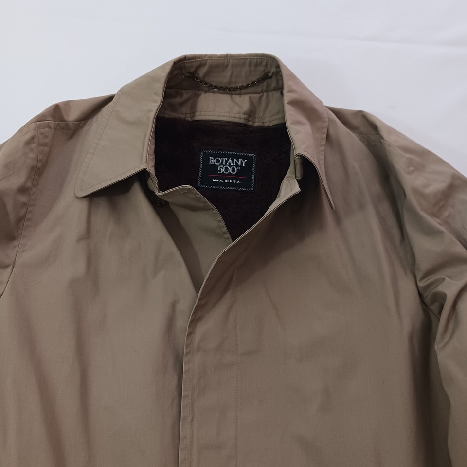 Botany 500 Men's Tan/Khaki Removable Liner Coat Size 40 Reg Made In USA Item image 5